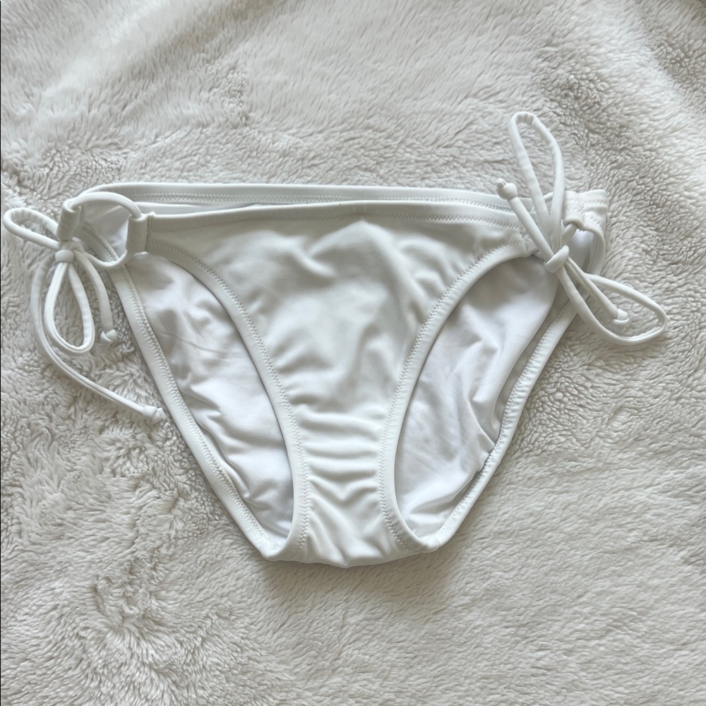 Victoria’s Secret White Tie-Side Bikini Bottom